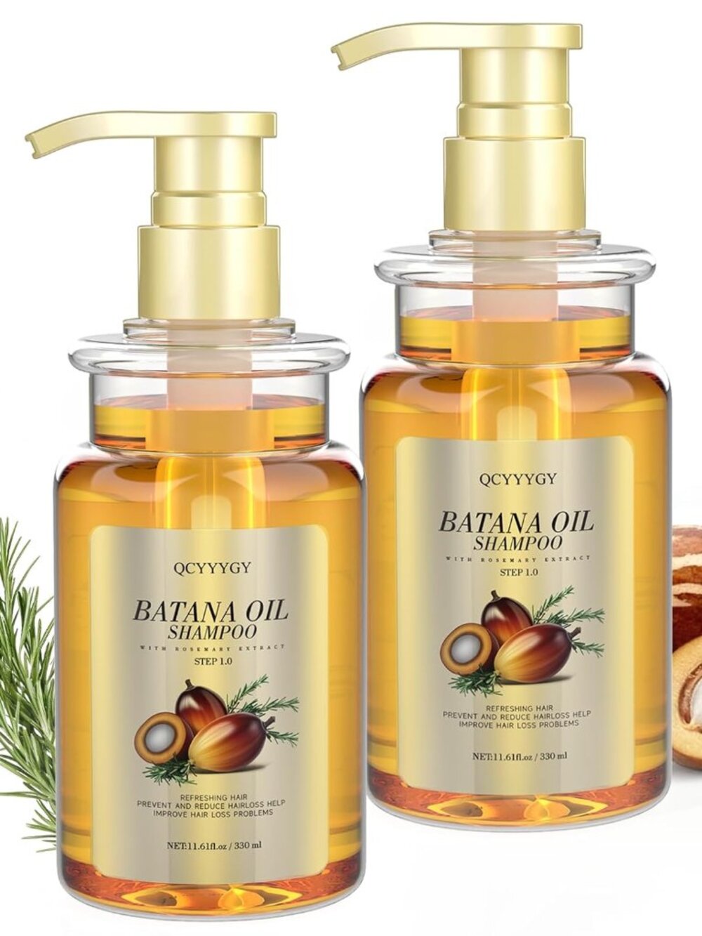 Batana Oil Shampoo Hair Growth Shampoo Women & Men, Infused Rosemary 11 oz New